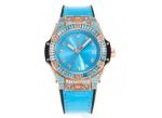 MS Factory Hublot Big Bang Rose gold steel case with Blue diamond Watch